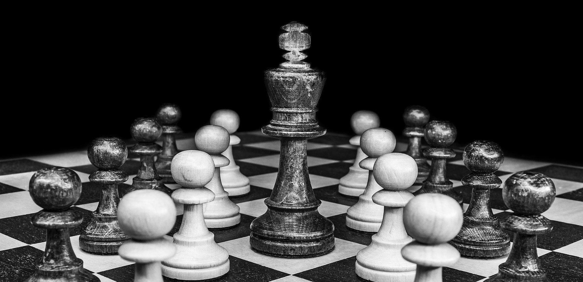 Strategic planning - Represented by Chess Pieces on a Board