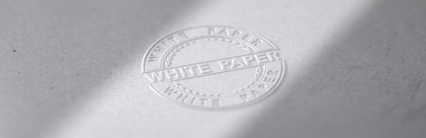 white paper embossed on a page